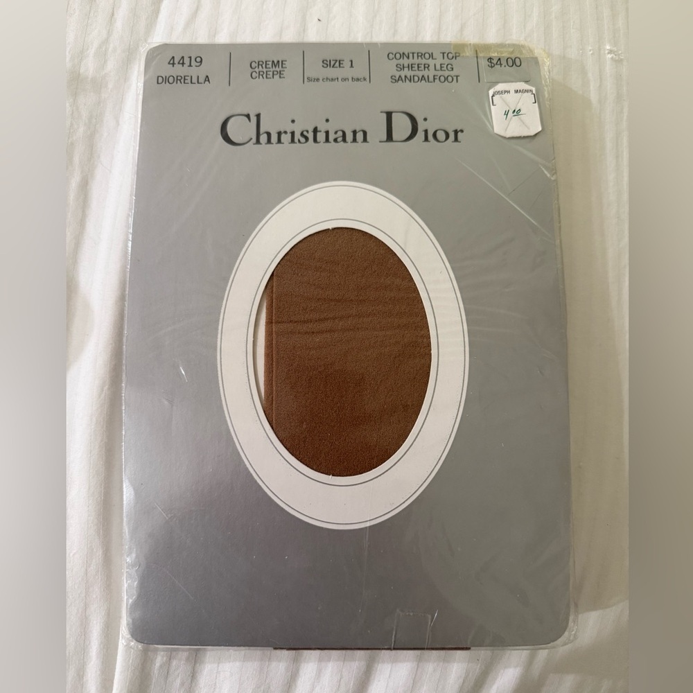 Christian Dior vintage dead stock control top Pantyhose small